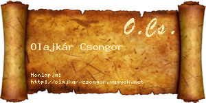 Olajkár Csongor névjegykártya