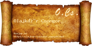 Olajkár Csongor névjegykártya