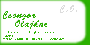 csongor olajkar business card